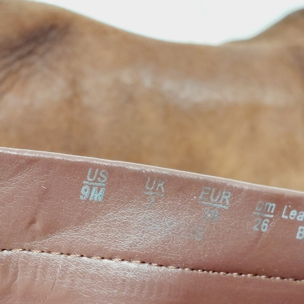 Franco Sarto Santos Brown Leather Boots With Buckle and Side Zip H361 - Picture 9 of 12